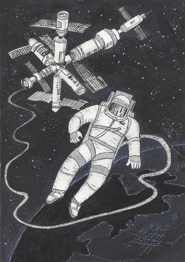 День космонавтики спутники. Рисунок космонавтики. День космонавтики иллюстрации. Рисунок на тему освоение космоса. Картина на день космонавтики.